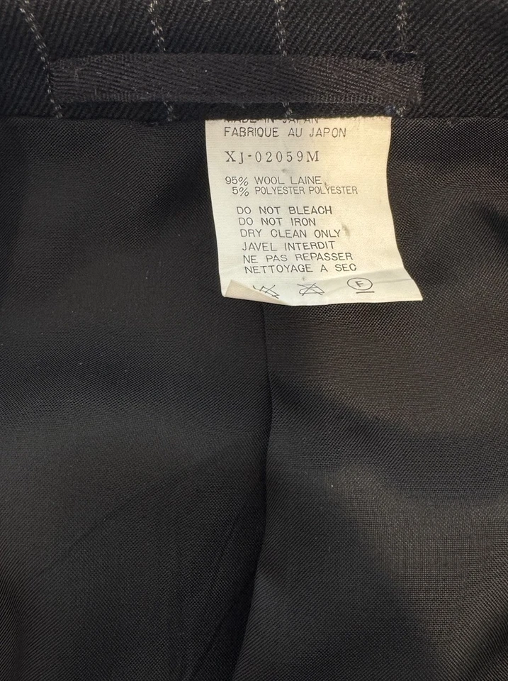 Blazer Comme Des Garcons Homme Plus Vintage Años 80 Rayas Foto 3 de 4