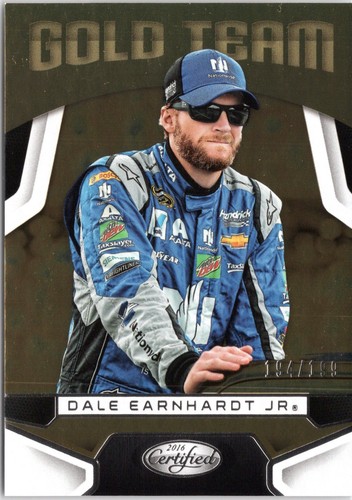 2018 Certified Dale Earnhardt Jr 194/199 Gold Team Subset Gold Foil #GT8 L👀k!