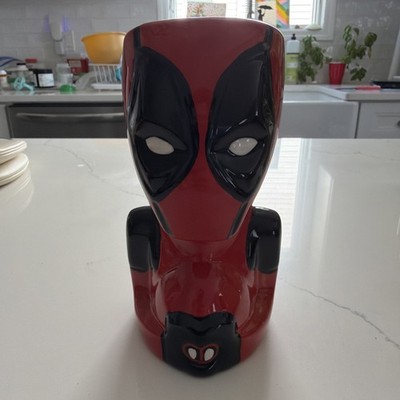 Regal Deadpool Marvel Figural Ceramic Mug 16oz Red Black Licensed Collectible