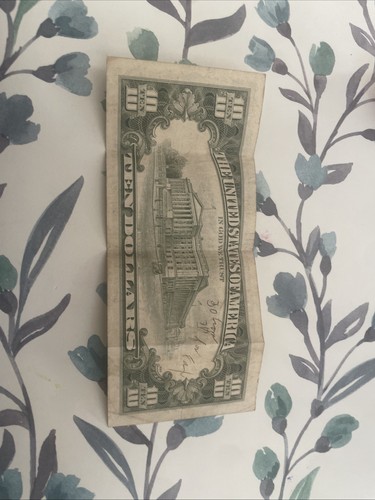 Rare collectible $ 10 Dollar Bill 1985 - only 1 available. very good condition - Picture 2 of 2