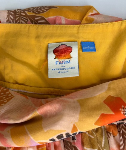 Farm Rio per Anthropologie gonna donna floreale e ghepardo poliestere zip laterale L - Foto 4 di 7