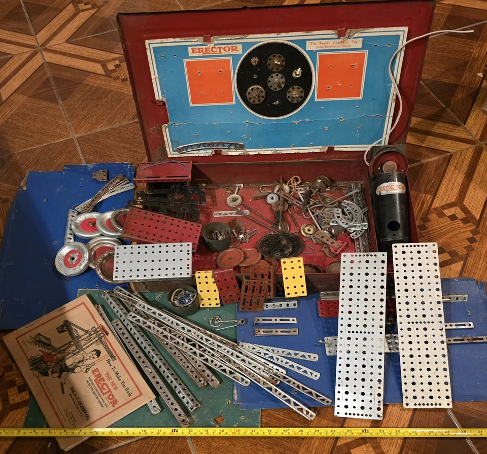1934 AC Gilbert Erector No. 7? Set - Incomplete - With Instruction Book  - Image 3 of 4