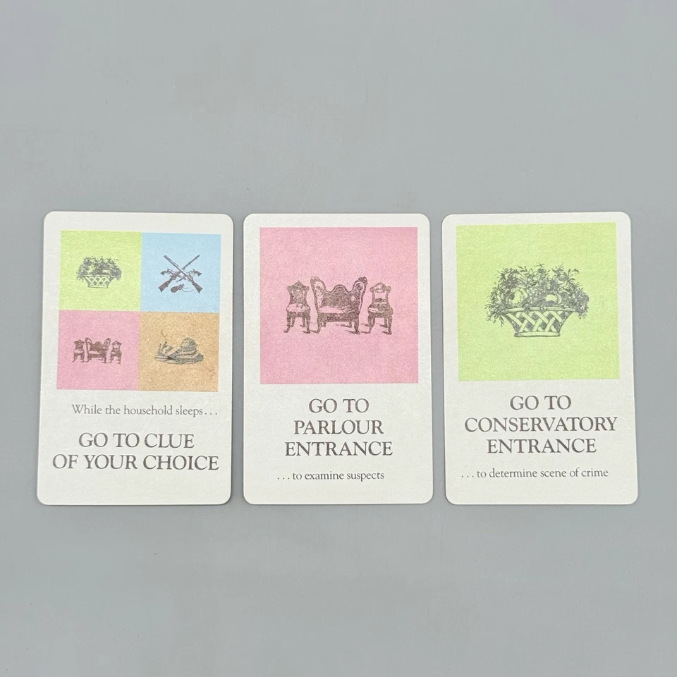 Whodunit 1985 Mystery Detective Board Game Replacement 50 Gray Whodunit Cards - Image 4 of 4