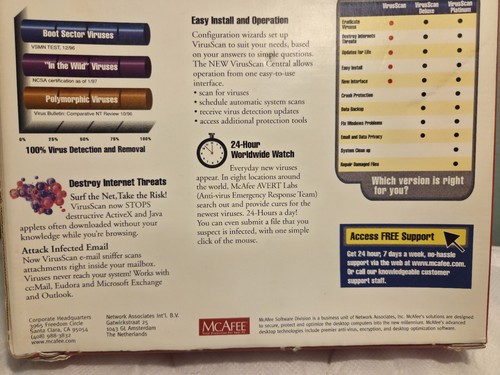 McAfee Vintage Virus Protection Removal Device Software New Sealed Scanner CD - Picture 8 of 8