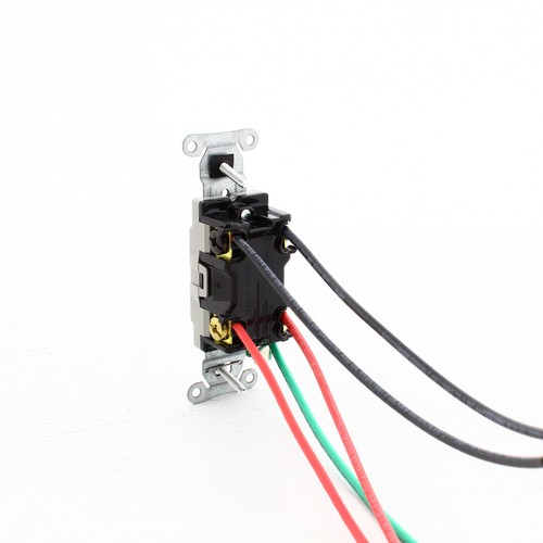 2 Hubbell Red COMMERCIAL Toggle Light Switches 20A 4-Way w/8" Wire Leads CSL420R - Picture 3 of 4