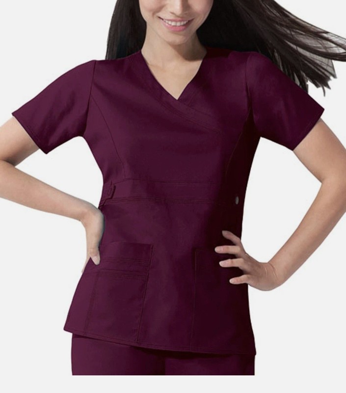 Dickies Gen Flex Scrub Top Wine XXL NWT Nurse 817355