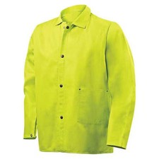 Steiner 1070-S Fr Welding Jackets, Cotton, 9 Oz, 30 In Length, Snap Closure, 2