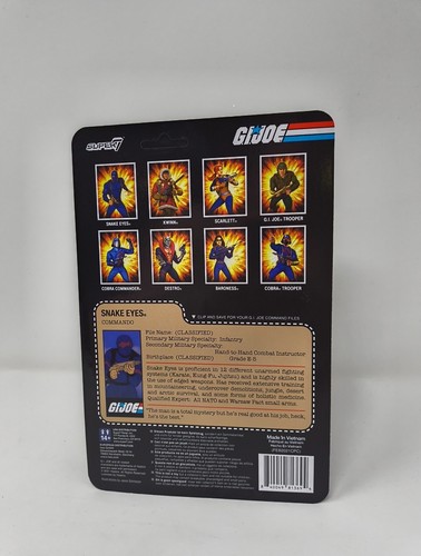 Super7 G.I. Joe Snake Eyes (RAH) 3.75 in Reaction Figure - Picture 2 of 2