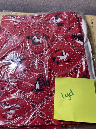 Quilter/Crafter Bundle-7 Yards Cotton Fabric-Western, Cowboy, Horse, Paisley - Picture 2 of 6