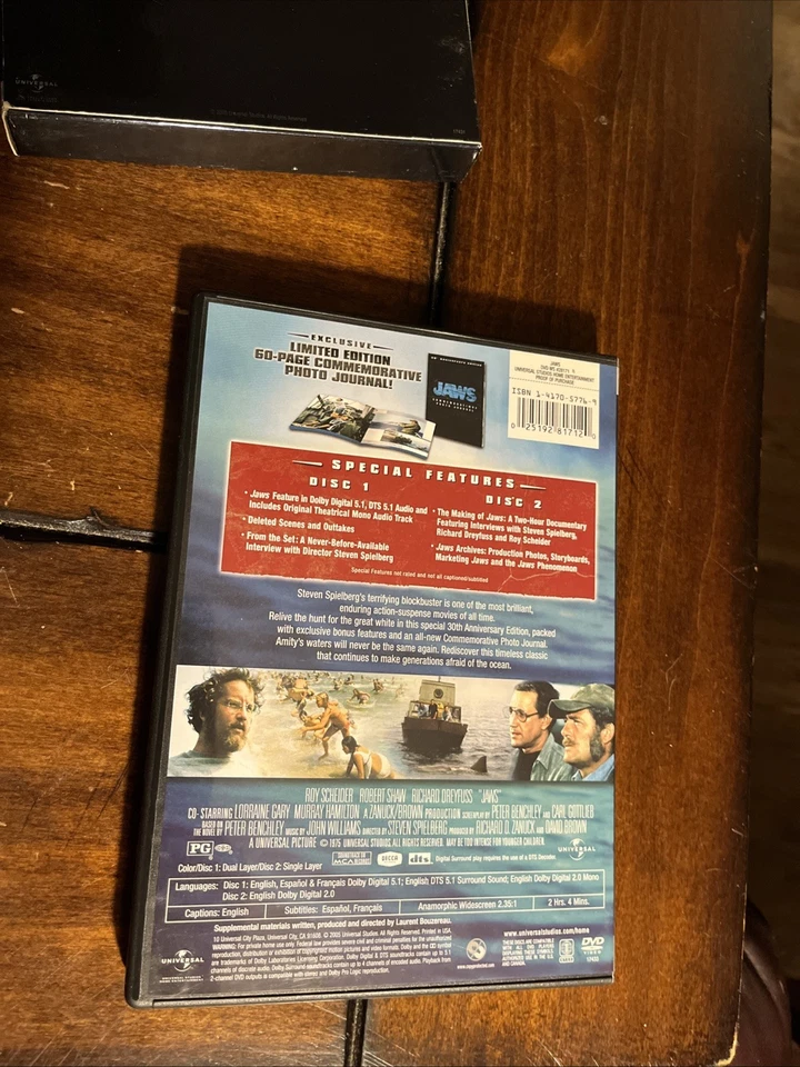 Jaws 30th Anniversary Edition DVD 2005, 2-Disc Set, Widescreen - Image 3 of 4