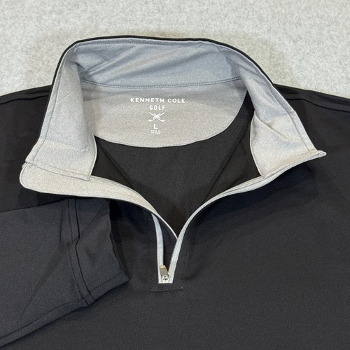 Kenneth Cole Golf Herren 1/4 Zip Pullover schwarz Gr. L Performance feuchtigkeitsableitend Neu mit Etikett - Bild 5 von 15
