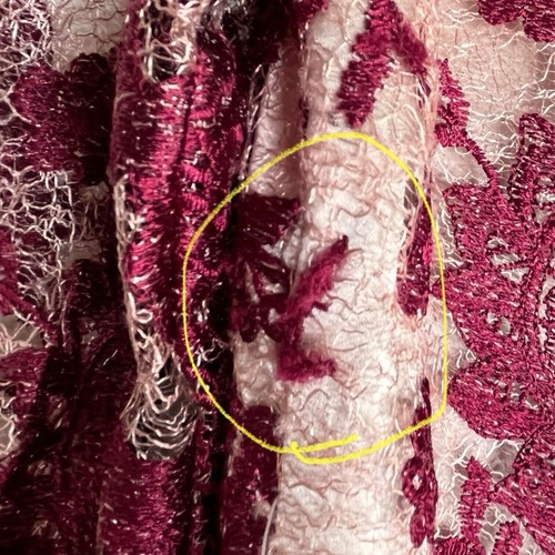 Abito donna JS Collections in pizzo ricamato vino/rosa taglia 10 nuovo con etichetta leggi - Foto 17 di 20
