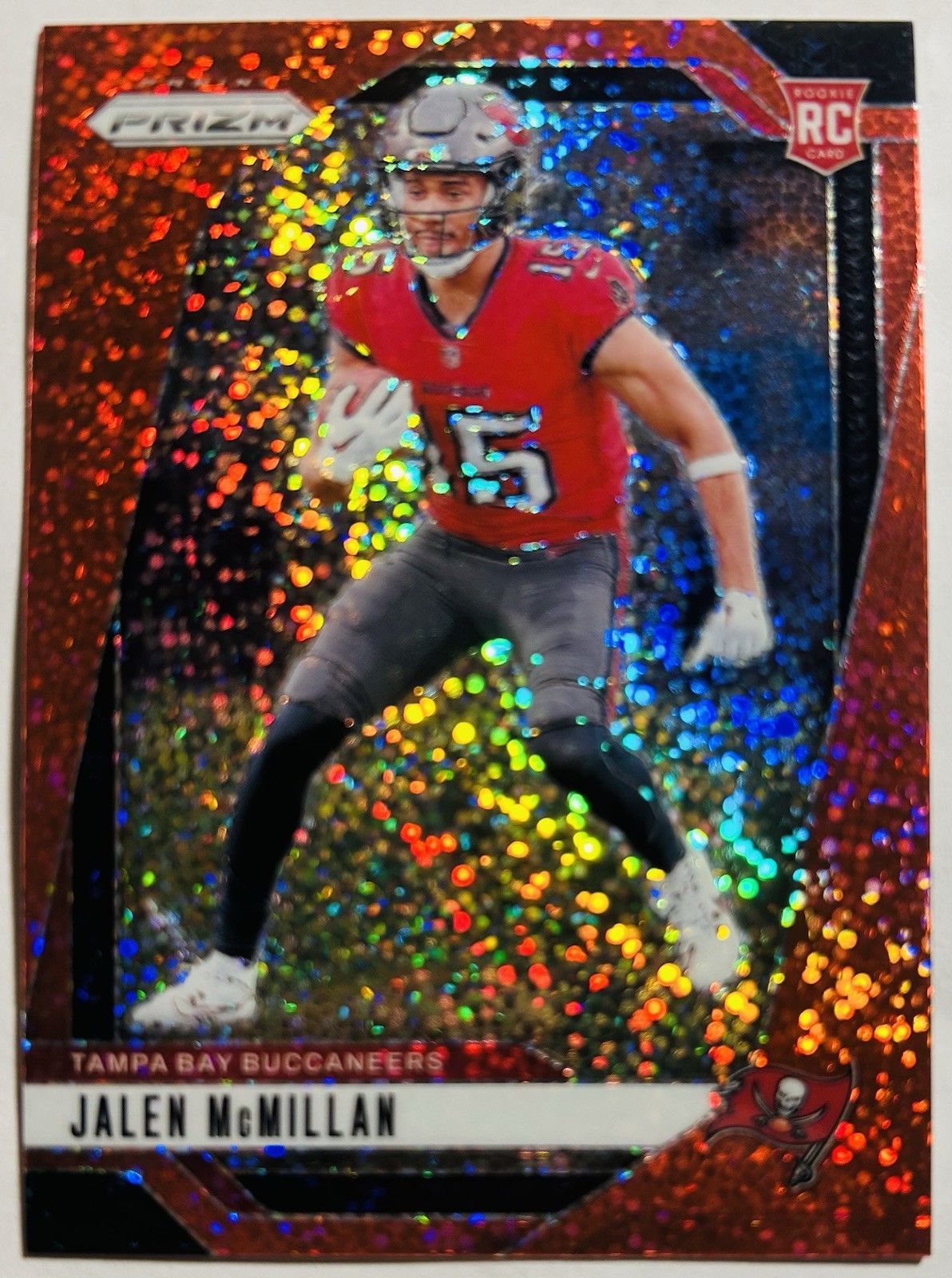 2024 Panini Prizm Rookies Jalen McMillan #338 Red Sparkle Prizm (RC) Buccaneers