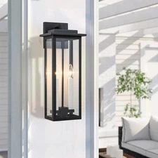 Outdoor Wall Lights, Large Porch Lights Fixture Wall Mount, Black Exterior Wa...