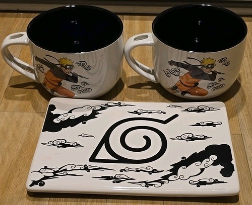Just Funky Naruto 2002 Shippuden piatto e 2 tazze zuppiera ramen senza cucchiai - Foto 6 di 10