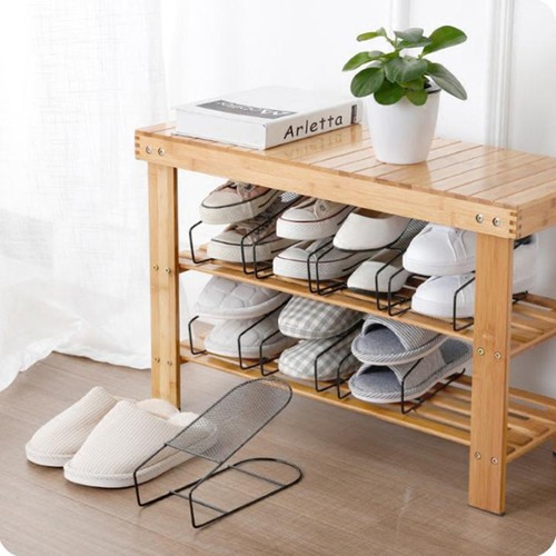 Creative Wrought Iron Shoe Rack Storage Fantastic Double Layered