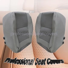 Front Both Side Cloth Bottom Seat Cover For 2003-2007 Ford F250 F350 F450 - Gray