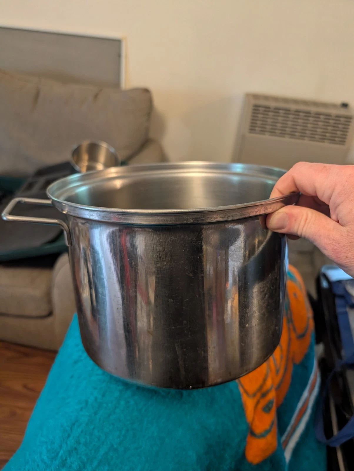 Large Stainless Steel Stockpot Made in Italy 8-12 Qt Two Handles Used
Opens in a new window or tab