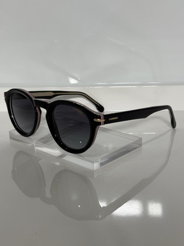 Carrera 306S Black Round Chunky Acetate Unisex Gray Gradient Sunglasses - Picture 2 of 6