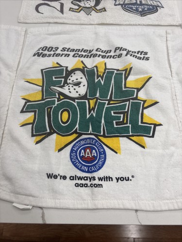 LOT of 6 Anaheim Ducks Playoff Rally Towels NHL Stanley Cup Playoffs 2003-2006 - Picture 8 of 13