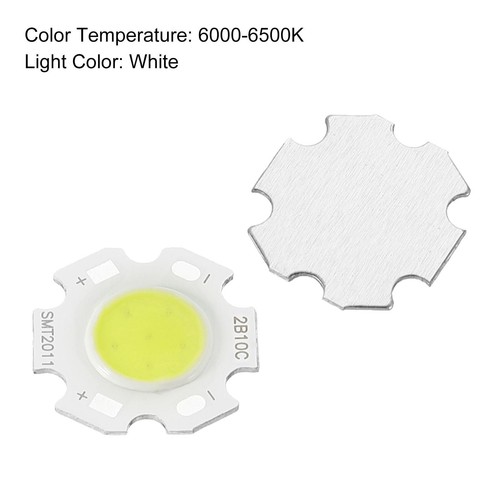 15Pcs COB LED Light Chip Beads 20mm 10W 260mA Energy Saving Bulb White - Picture 4 of 5