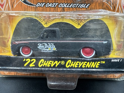2004 Jada Toys VON DUTCH GARAGE 72 CHEVY CHEYENNE black WAVE 1 very nice - Picture 2 of 4