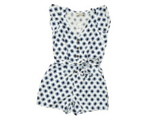 LOFT Women's Blue White Floral Sleeveless Romper Regular Size 2 NEW