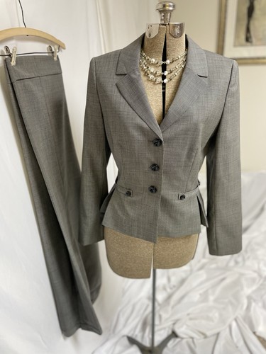 NEW Ann Taylor Pant Suit Size 8 Two Piece Set Fine Italian Fabric Full Length - Picture 23 of 24