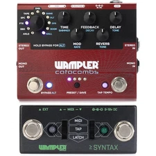 Wampler Catacombs Reverb and Delay Pedal with Syntax Rig Control Pedal
