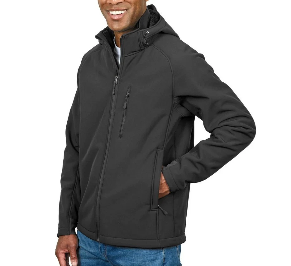 Kirkland Signature Men's Fleece Lined Softshell Black Size S/M/L/XL/XXL New - Image 2 of 4