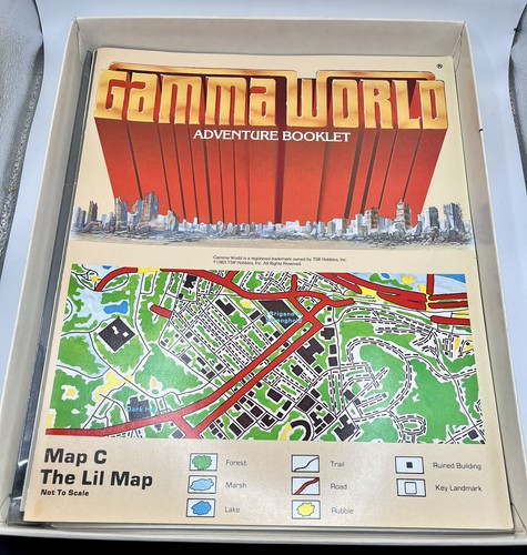Gamma World Game 2nd Edition Robot Cover 1983 Map 4 Booklets no Dice RPG D&D Vintage - Bild 13 von 17
