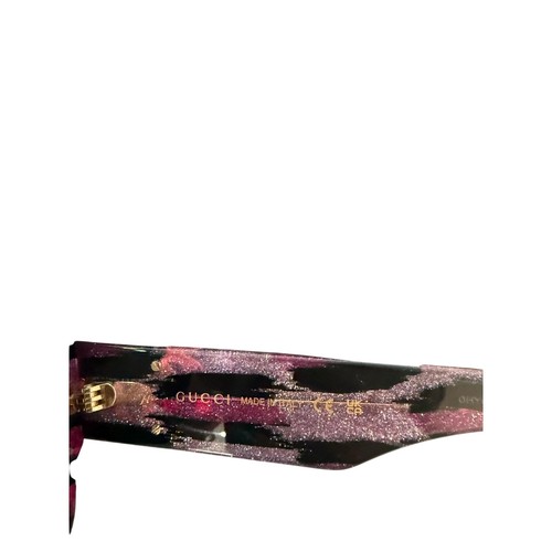 RETAIL $545 Gucci Oversized Purple Leopard Sunglasses*NEW in case*COA card cloth - Picture 3 of 6
