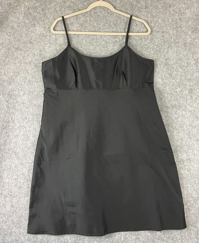 Frances Valentine Slip Dress Womens Large Black Lightweight Minimal Modern Chic