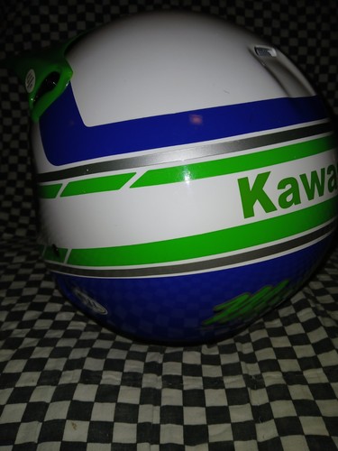 Vintage BELL MOTO 5 7-1/2 CROSS HELMET Green Simpson shoei - Picture 11 of 24