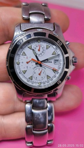 Festina CHRONOGRAPH 100M WR 9451 VINTAGE Quartz WATCH - Picture 11 of 24