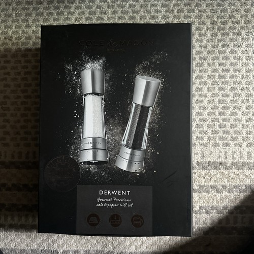 Cole & Mason Derwent Gourmet Präzision Salz & Pfeffermühle Set - NEU im Karton