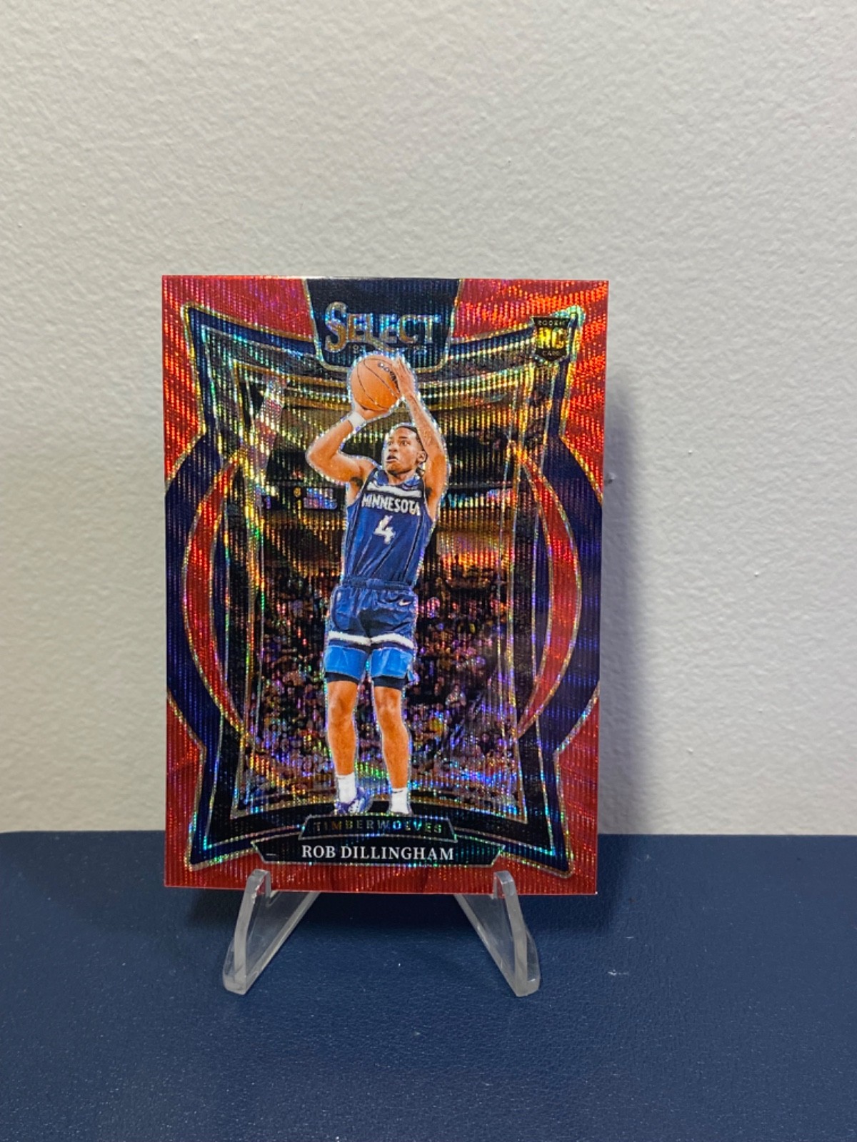 2024-25 Panini Select International Concourse Red Wave Prizm Rob Dillingham Rc