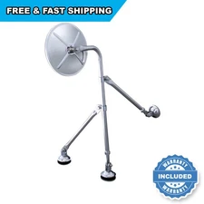 United Pacific 8 1/2" Stainless Steel Tripod Fender Hood Mirror 60036