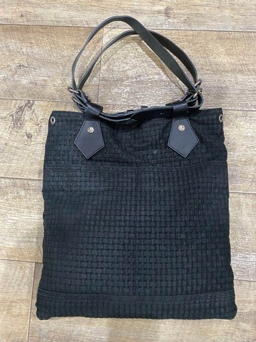 Vivienne Westwood Tote Bag Quilted Leather Trim Skull Crossbones Logo Black - Picture 2 of 2