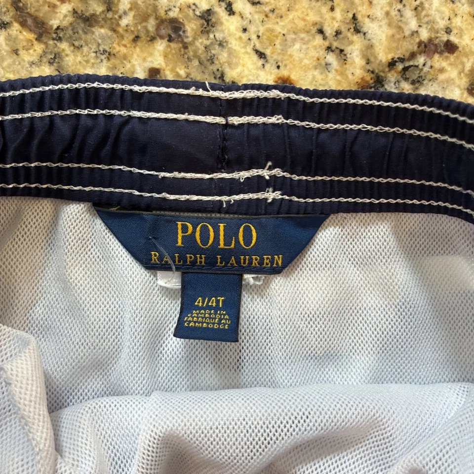 Polo Ralph Lauren - Boys Swim Trunks Size 4T- Blue - Image 4 of 4