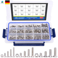 Edelstahl Schrauben Set M3 M4 M5 510 StüCk Innensechsk