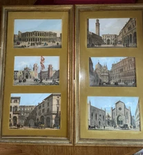 Antique Italian City Views – Set of 6 Hand-Colored Engravings (Verona & Venice)
