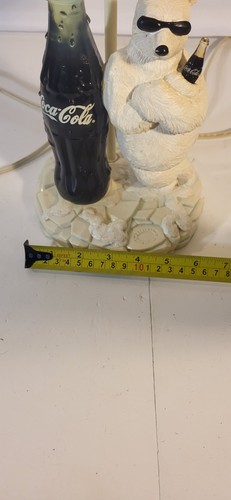 Vintage Coca Cola Coke Polar Bear Table Lamp with Shade - Picture 14 of 14