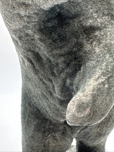 1920's Alaskan RARE Vntg Flocked Felt over Ceramic Bear Statue 10" Souvenir - Picture 21 of 24