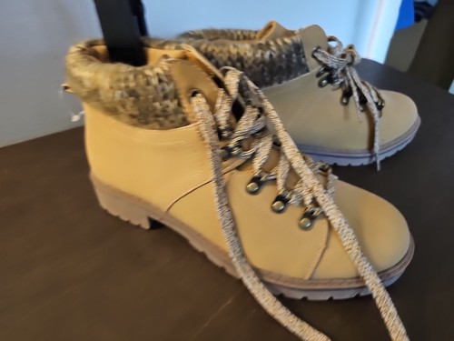 Time & Tru Marrón Tostado Senderismo Botas Tostadas Tejido Superior Mujer Talla 8.5 - Imagen 2 de 8
