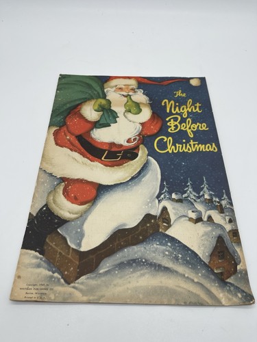 VTG The Night Before Christmas Book, Whitman Publishing Co, 1949 Wisconsin - Picture 6 of 6