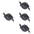  4PCS Premium 10 Gigabit Ethernet Retractable Network Cable Cat 6 Ultra flache