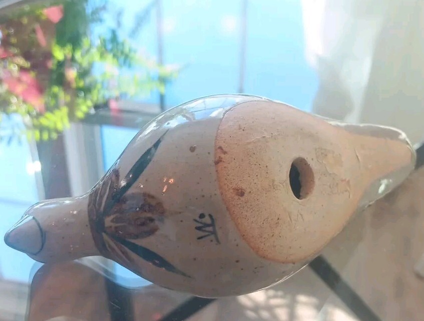 Vintage Jorge Wilmot Signed Mexican Tonala Bird Figurine