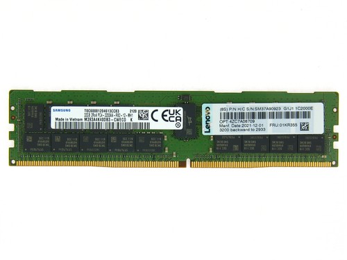01KR355 Lenovo ThinkSystem 32GB 2Rx4 PC4-2933Y RDIMM Server Memory 4ZC7A08709 - 第 1/1 張圖片