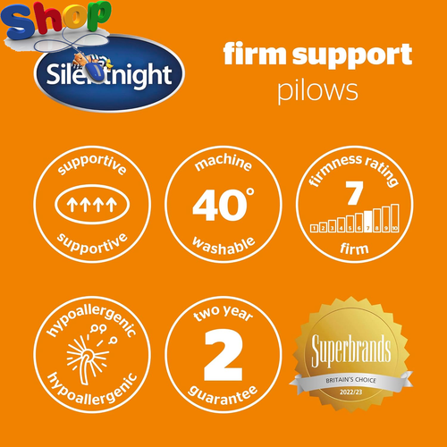 Firm Support Pillow Pack of 2 - Side Sleeper Pillows for Sleeping Neck Back Orth - Picture 6 of 12